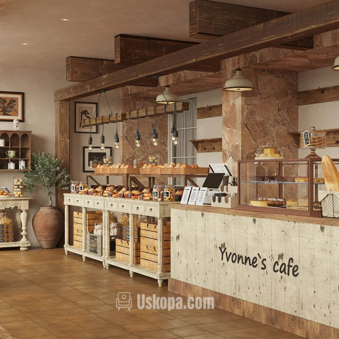 Kệ trang trí vintage cho quán cafe